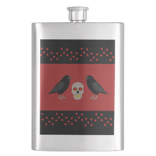 Cantil Caveira Gótica e o Guardião Ravens Halloween