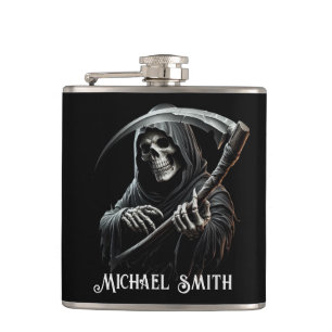 Cantil Ceifeiro Sinistro Preto Nome Personalizado Customi