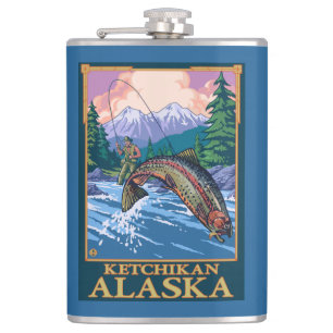 Cantil Cena da pesca com mosca - Ketchikan, Alaska