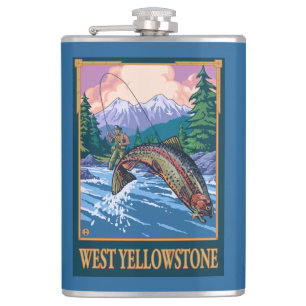 Cantil Cena da pesca com mosca - Yellowstone ocidental