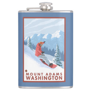 Cantil Cena do Snowboarder - montagem Adams, Washington
