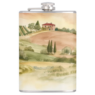 Cantil Cena Rural Italiana Aquarela Itália