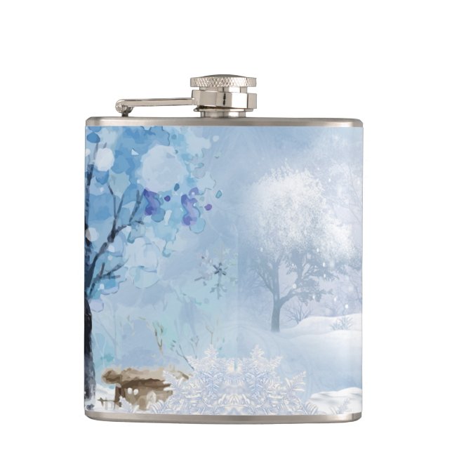 CANTIL CENAS DE INVERNO DE COR DE ÁGUA AZUL E BRANCA (Frente)