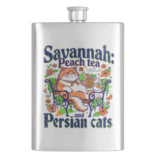 Cantil Chá de Pêssego de Savannah e Gatos Persas