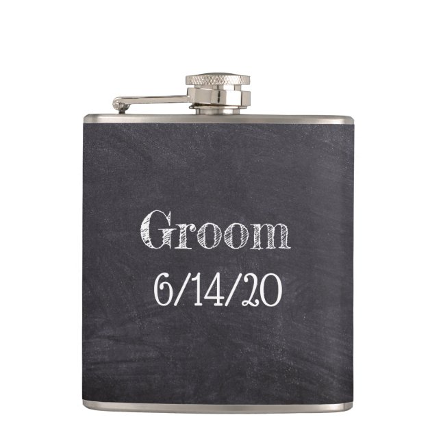 Cantil Chalkboard Whisky Negra De Casamento De Groenlândi (Frente)