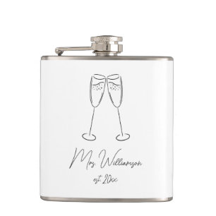 Cantil Champagne Glass Bride Wedding Newlywing Casal