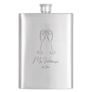 Cantil Champagne Glass Bride Wedding Newlywing Classic