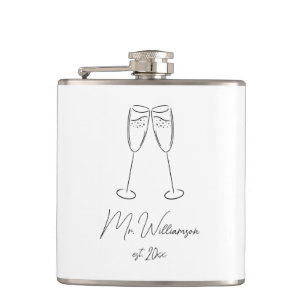 Cantil Champagne Glass Groom Wedding Newlywing Casal