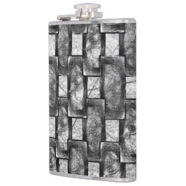 Cantil Chapas retangulares em cinzas, gravadas e manchada