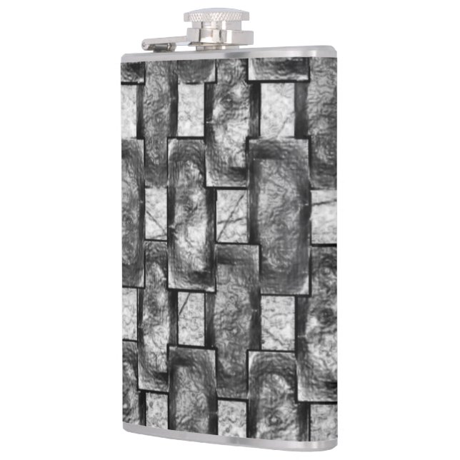 Cantil Chapas retangulares em cinzas, gravadas e manchada (Esquerda)