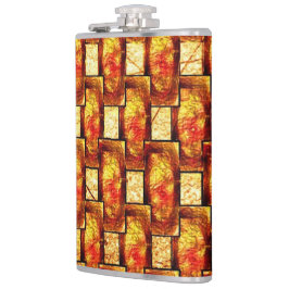 Cantil Chapas retangulares em laranja castanho esmerilado