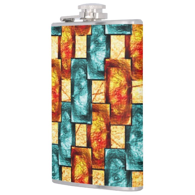 Cantil Chapas retangulares esculpidas e manchadas, cor de (Esquerda)