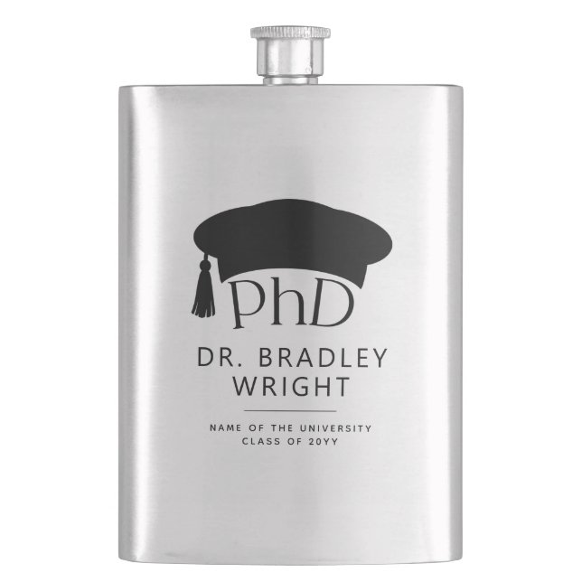 Cantil Chapéu de Doutorado Personalizado PhD Formatura (Frente)