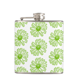 Cantil Chartreuse Green Daisy Impressão, Hippie Flower Im