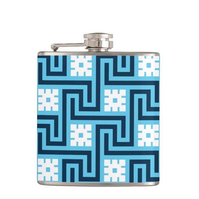 Cantil Chave Grega Deco, Azul Céu e Marinho (Frente)