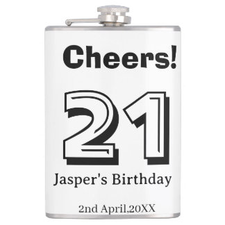 Cantil Cheers 21 birthday bold letter name boy man gifts 