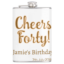 Cantil Cheers forty orange brown calligraphy birthday nam