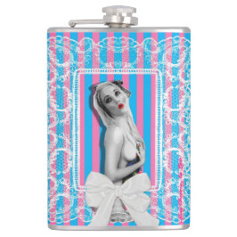 Cantil Cherrie Sweetshop Retro Pinup Girl Hip Flask