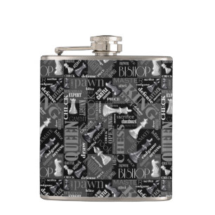 Cantil Chess Termos e peças preto e branco ID784