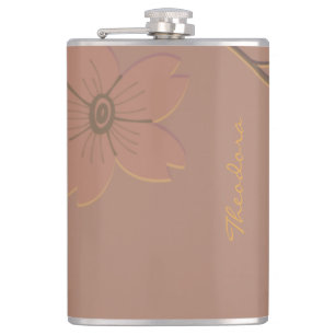 Cantil Chic Dourada Chocolate Floral