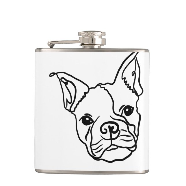 Cantil Chic French Bulldog Line Art: Edite seu texto (Frente)