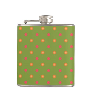 Cantil Chic Poppy Colors Bolinhas Hip Flask