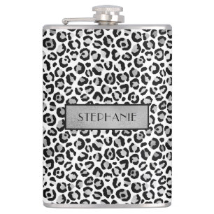 Cantil Chic Prata Estampa de Leopardo Personalizado