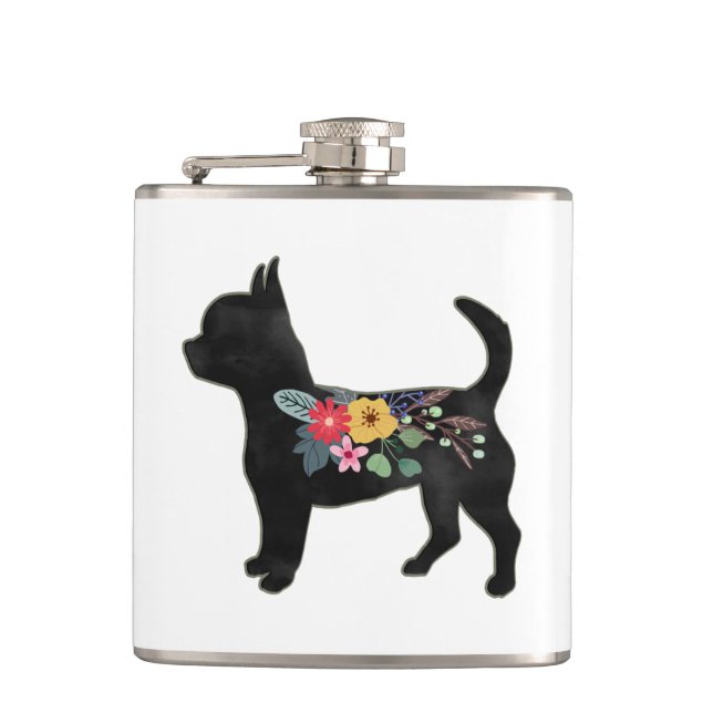 Cantil Chihuahua Dog Breed Boho Floral Silhouette (Frente)