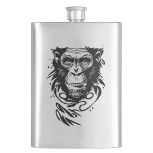 Cantil Chimpanzé Ape Natureza Selvagem Animal Ilustração 