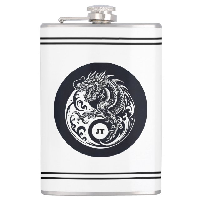Cantil Chinese Dragon in Black and White Personalized (Frente)