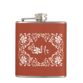 Cantil Chique Romântico de ferrugem vermelha Sr. Wedding 