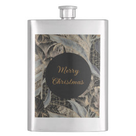 Cantil Christmas, Merry Christmas,Gold Blue Flowers Art 