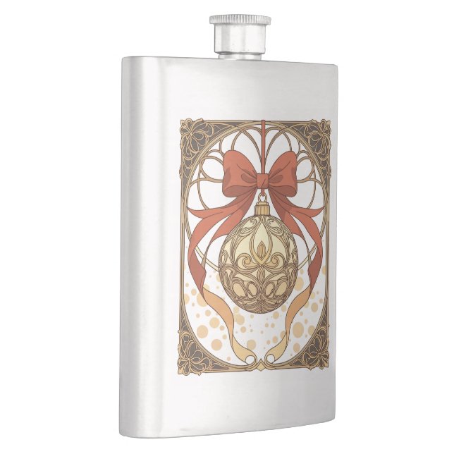 Cantil Christmas Ornament Red And Beige Art Nouveau  (Direita)