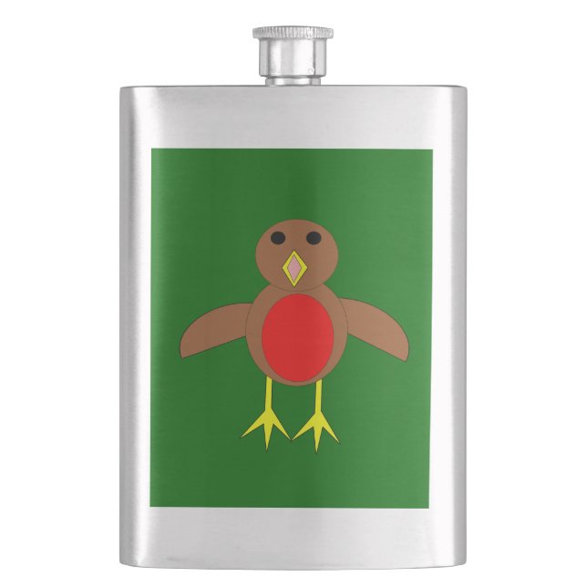Cantil Christmas Robin Flaskes (Frente)