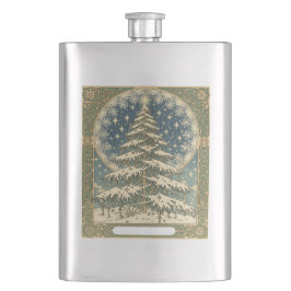 Cantil Christmas Yule Tree Snowflakes and Stars Art Nouve