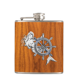 Cantil Chrome Mermaid no Teak Impressão