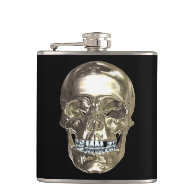 Cantil Chrome Skull Flask (Frente)