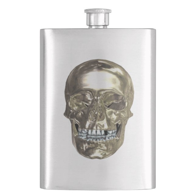 Cantil Chrome Skull Flask (Frente)