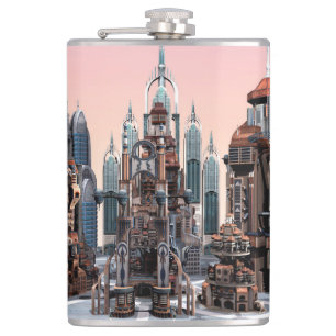 Cantil Cidade de Fantasia Futurista Arte de Horizonte de