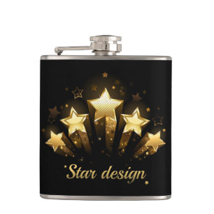 Cantil Cinco estrelas douradas a preto