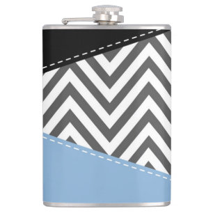 Cantil Cinza Zigzag, Cinza Chevron, Zigzag Patterno, Azul
