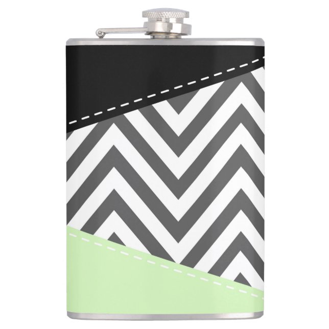Cantil Cinza Zigzag, Cinza Chevron, Zigzag Patterno, Casa (Frente)