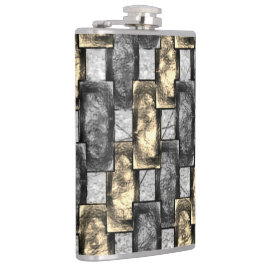 Cantil Cinzas e manchas de ouro, esculpidas em retângulos