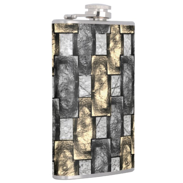 Cantil Cinzas e manchas de ouro, esculpidas em retângulos (Direita)