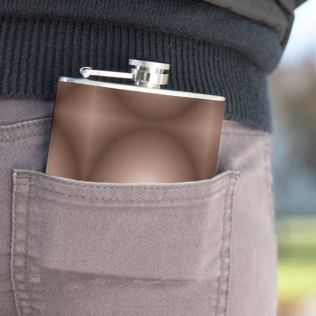 Cantil Círculo Geométrico 3D Escuro Mocha Mousse Branco (In Situ)