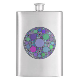 Cantil Círculos Fractais em Verde Azul Rosa Púrpura