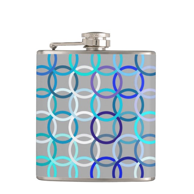 Cantil Círculos modernos do século médio, cinzas, azul e  (Frente)