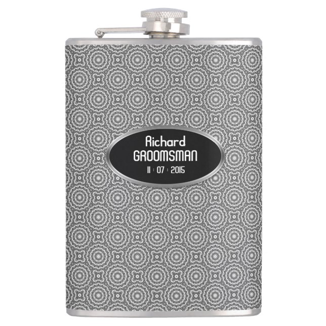 Cantil Círculos Prateados do Groovy Personalizam o Flask  (Frente)
