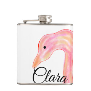 Cantil Cisne simples rosa vermelho rosto aquarela animal