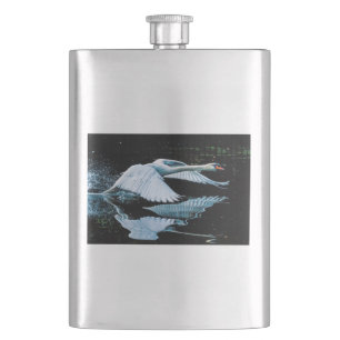 Cantil Cisne Voador Sobre Água